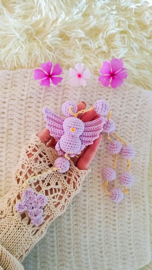 Terço em Amigurumi Divino Espírito Santo