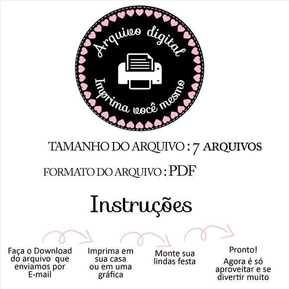 Kit Festa Chá de Bebê para Imprimir/ Animais e Balão