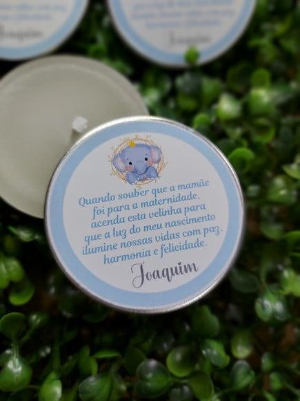 Latinha com Vela , Lembrança Maternidade. Minha Chegada