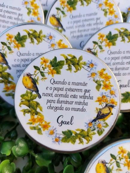 Latinha com Vela , Lembrança Maternidade. Minha Chegada