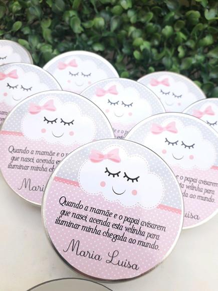 Latinha com Vela , Lembrança Maternidade. Minha Chegada