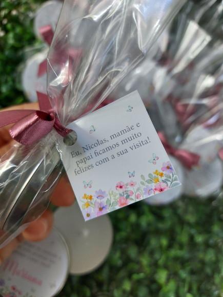 Latinha com Vela , Lembrança Maternidade. Minha Chegada Elef