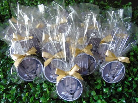 Latinha com Vela Aromatizada, Lembrança para Chá de Bebê