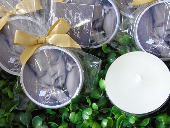 Latinha com Vela Aromatizada, Lembrança para Chá de Bebê