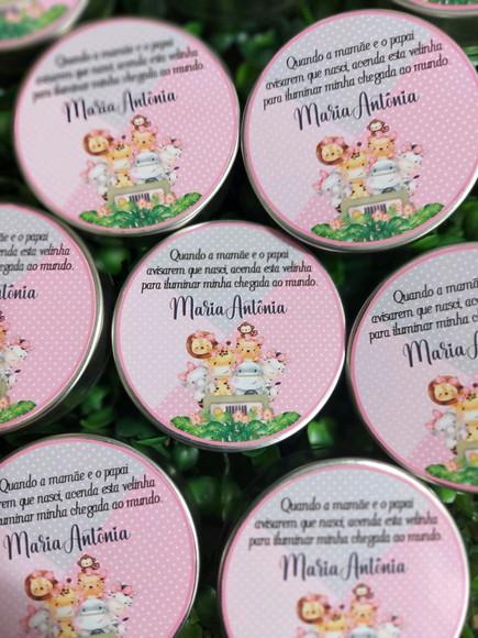 Latinha com Vela Aromatizada, Lembrancinha, Safari Baby
