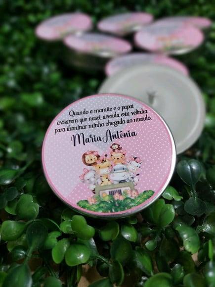 Latinha com Vela Aromatizada, Lembrancinha, Safari Baby