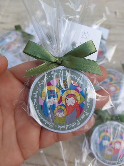 Lembrança de Natal / Sagrada Família / Vela Perfumada
