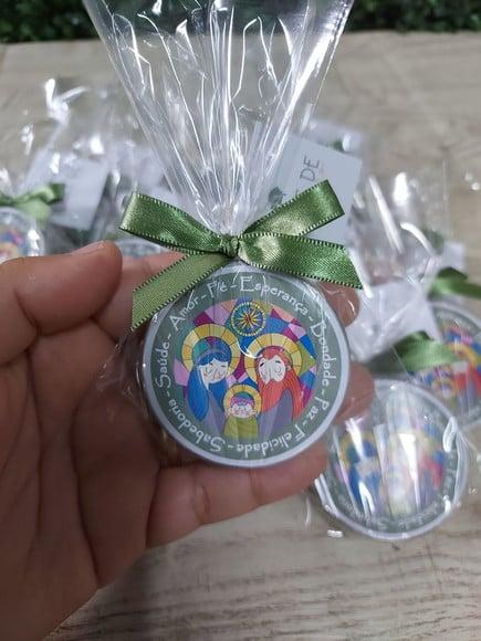 Lembrança de Natal / Sagrada Família / Vela Perfumada