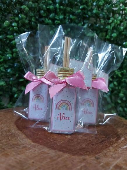 Lembrancinha 40 ml Frasco Pet - Arco-íris Boho