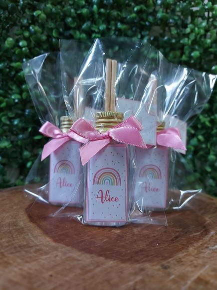 Lembrancinha 40 ml Frasco Pet - Arco-íris Boho