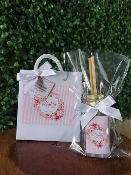 Lembrancinha 40ml Frasco Pet+sacolinha- Aniversário 93 Anos