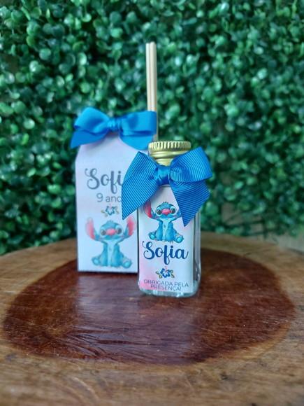 Lembrancinha 40ml Frasco Pet + Caixinha- Stitch