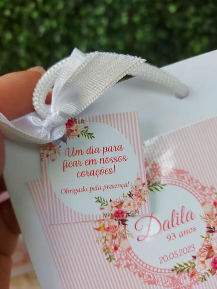 Lembrancinha 40ml Frasco Pet+sacolinha- Aniversário 93 Anos