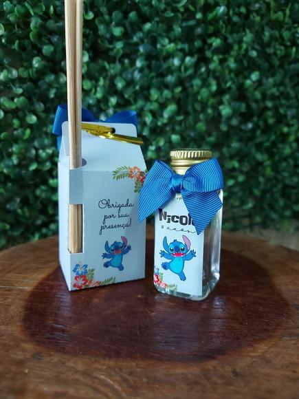 Lembrancinha 40ml Frasco Pet + Caixinha- Stitch