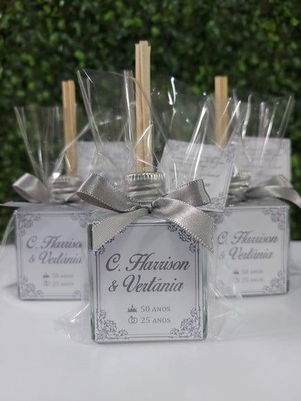 Lembrancinha Aromatizador 50ml / Bodas de Prata