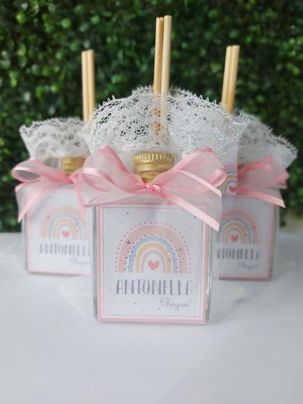 Lembrancinha Aromatizador 50ml / Maternidade Arco-íris Boho