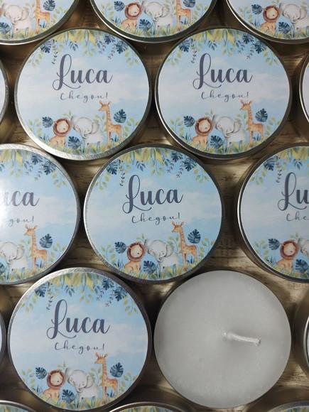 Lembrancinha de Nascimento . Vela Perfumada . Safari