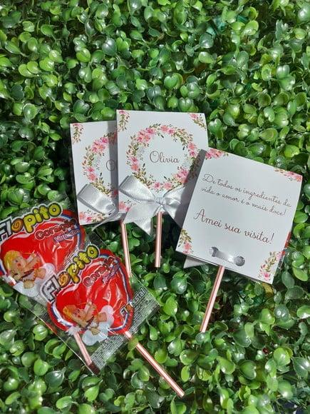 Lembrancinha Pirulito Coração Personalizado