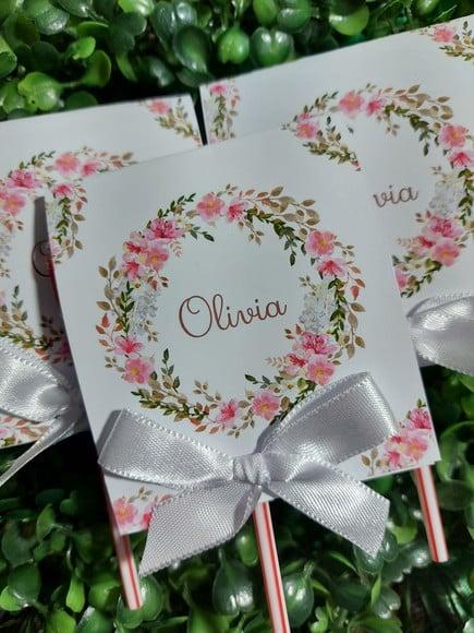 Lembrancinha Pirulito Coração Personalizado