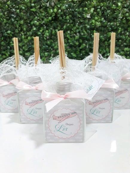 Lembrancinha. Aromatizador Vidro Cubo 50 Ml. Chegada