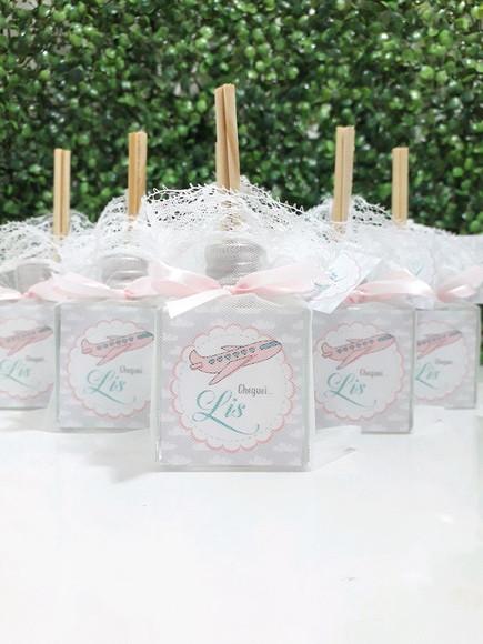 Lembrancinha. Aromatizador Vidro Cubo 50 Ml. Chegada