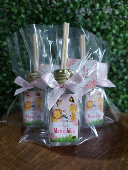 Montado -lembrancinha 40 ml Frasco Pet - Safari Baby Menina