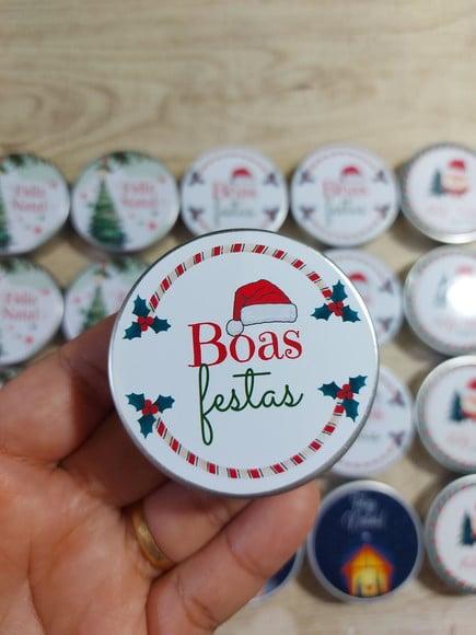 Natal - Latinha com Vela Perfumada - Lembrança