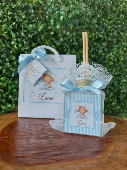 Sacolinha com Aromatizador 50ml/ Safari Baby / Lembrancinha