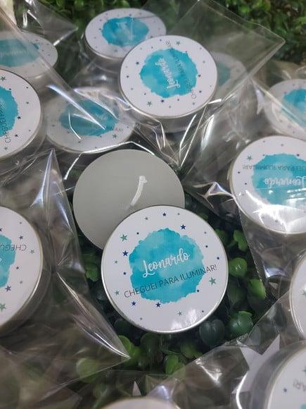 Vela Perfumada na Latinha / Lembrancinha Estrelas, Espacial
