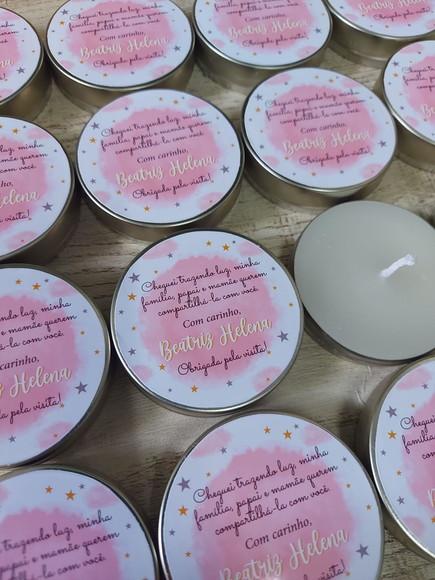 Vela Perfumada na Latinha / Lembrancinha Estrelas