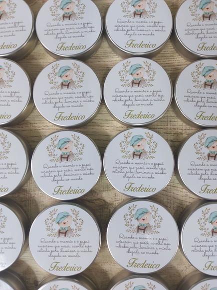 Vela Perfumada na Latinha / Lembrancinha Ursinho