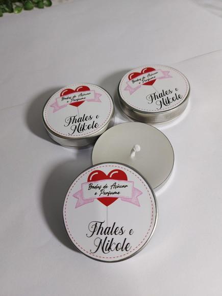 Vela Perfumada na Latinha/ Bodas de Açúcar