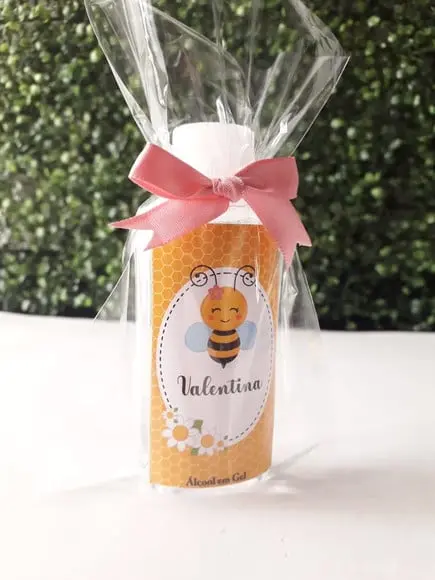 Álcool em Gel / Abelhinha Lembrancinha Bebê