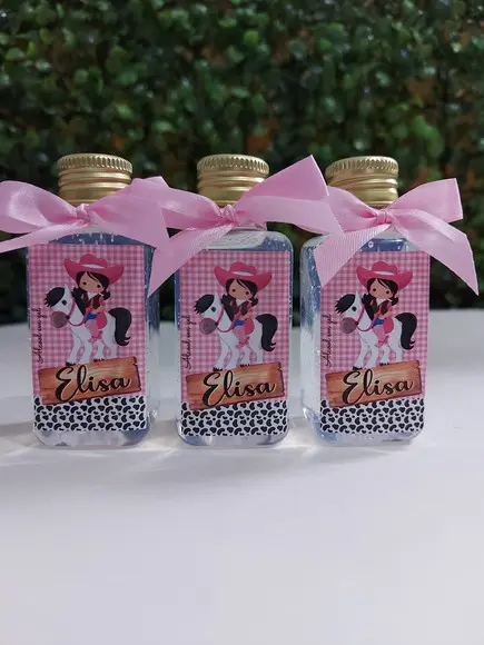 álcool em gel 40ml tampa rosca/ Lembrança nascimento fazendi