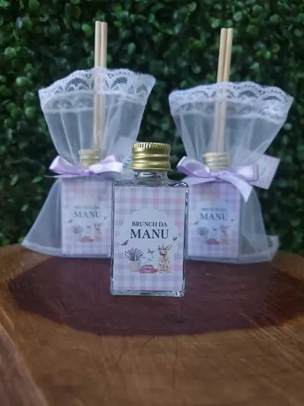 Aromatizador 30ml / Lembrancinha de Nascimento Brunch