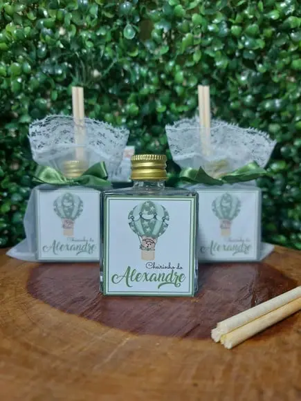 Aromatizador 50ml Lembrancinha de Nascimento Urso Baloeiro
