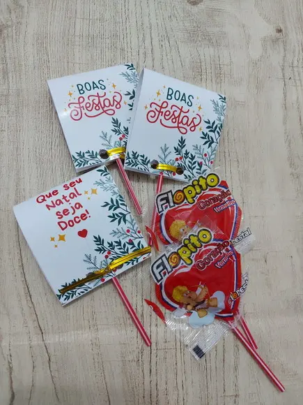 Kit 15 Pirulitos - Lembrancinha Personalizada Natal