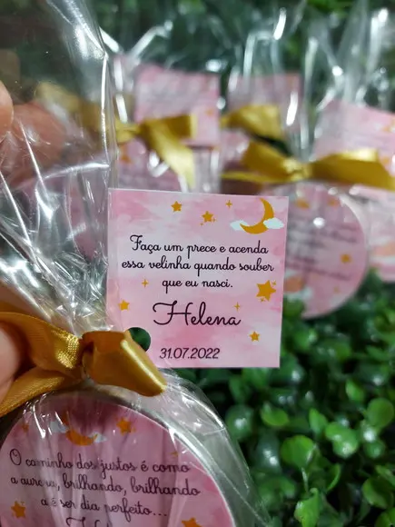 Latinha com Vela , Lembrança Maternidade.