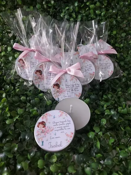 Latinha com Vela , Lembrança Maternidade. Jardim