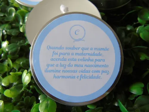 Latinha com Vela , Lembrança Maternidade. Minha Chegada