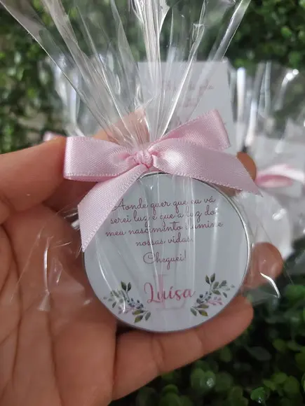 Latinha com Vela Aromatizada, Lembrança de Nascimento