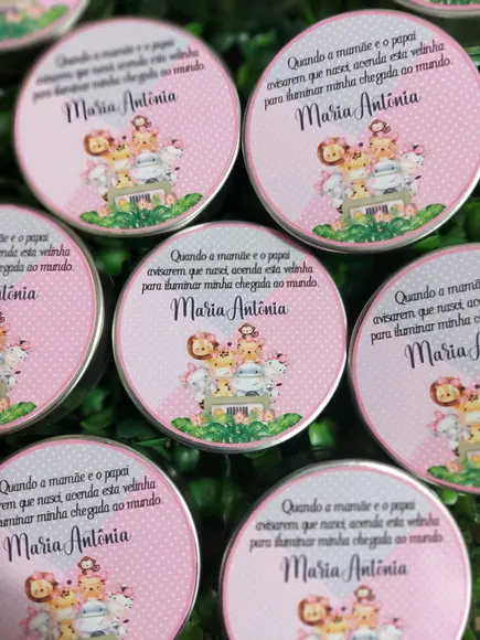 Latinha com Vela Aromatizada, Lembrancinha, Safari Baby
