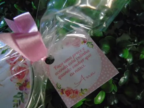 Latinha com Vela Aromatizada, Lembrança para Chá de Bebê