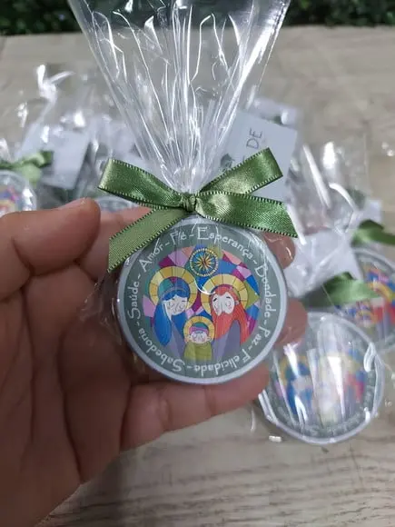 Lembrança de Natal / Sagrada Família / Vela Perfumada