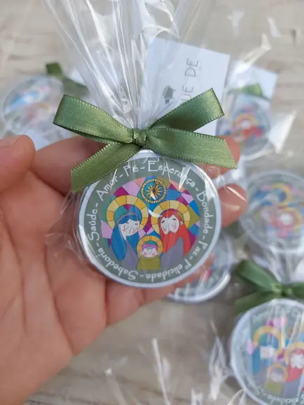 Lembrança de Natal / Sagrada Família / Vela Perfumada