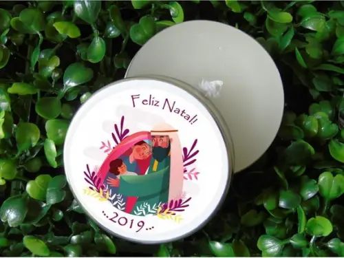 Lembrança para o Natal / Sagrada Família / Vela Perfumada