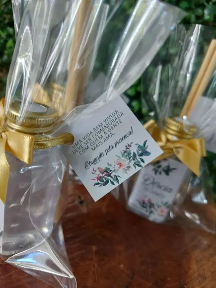 Lembrancinha 40 ml Frasco Pet - Aniversário 90 Anos