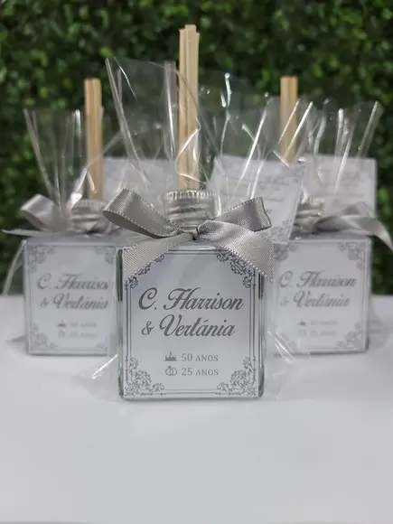Lembrancinha Aromatizador 50ml / Bodas de Prata