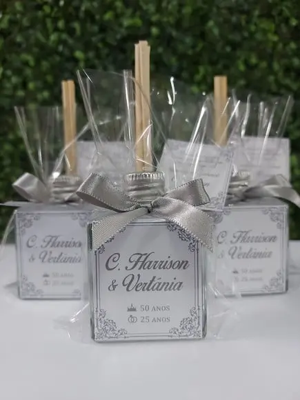 Lembrancinha Aromatizador 50ml / Bodas de Prata