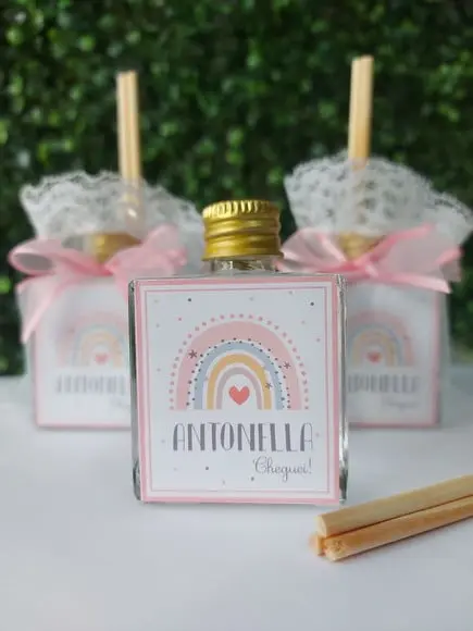 Lembrancinha Aromatizador 50ml / Maternidade Arco-íris Boho